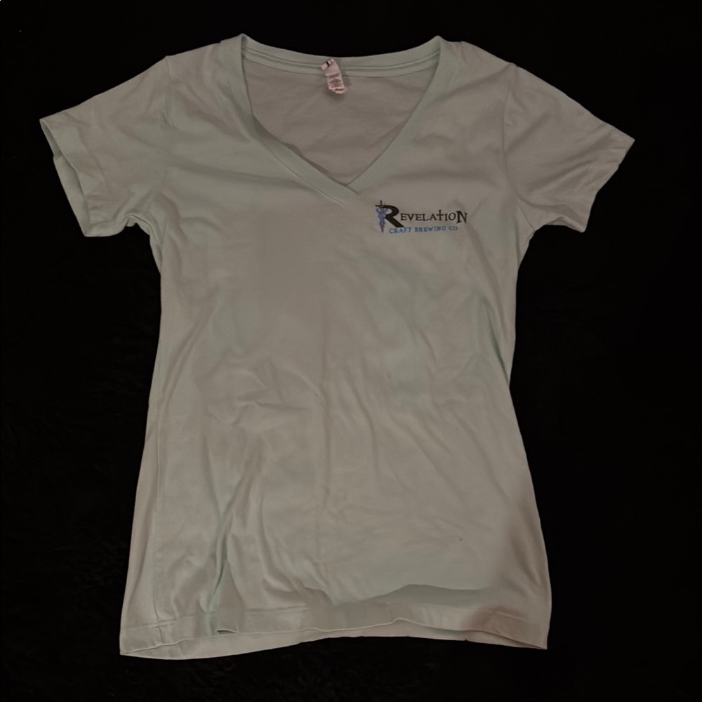 Women's Light Gren V-Neck Top